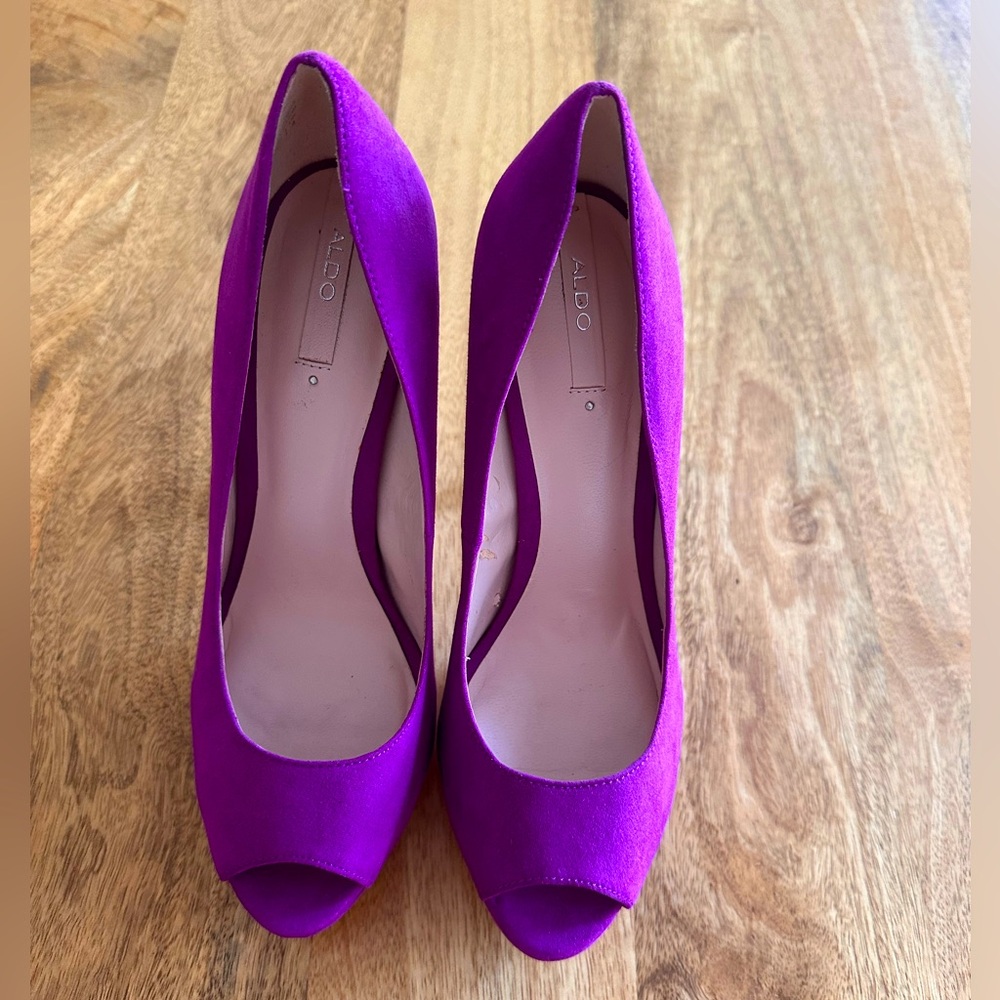 ALDO Purple Heels & Clutch Set | Size 6.5 | Wedding, Prom, Cocktail, Evening